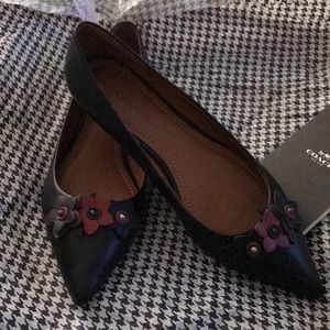 Black Coach flats in original box